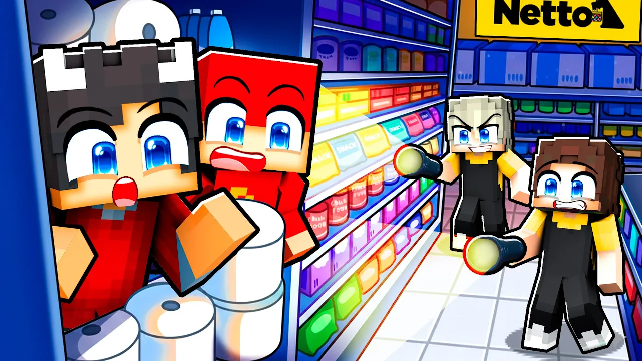 Overlever 24 Timer I Et SUPERMARKED I Minecraft!