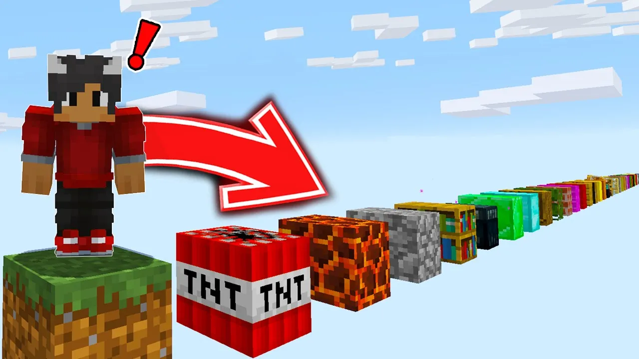 Jeg Hopper På ALLE Blocks I Minecraft!