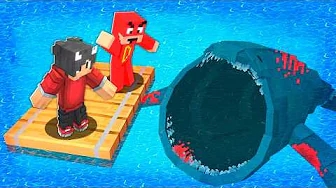 Vi Overlever BLOOP På Vores RAFT I Minecraft!