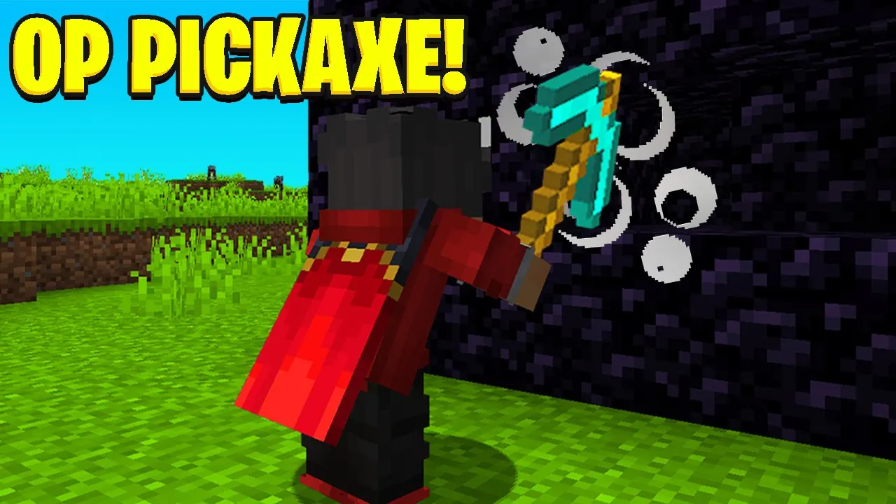 OP Pickaxe VS 100 Lag Obsidian I Minecraft!