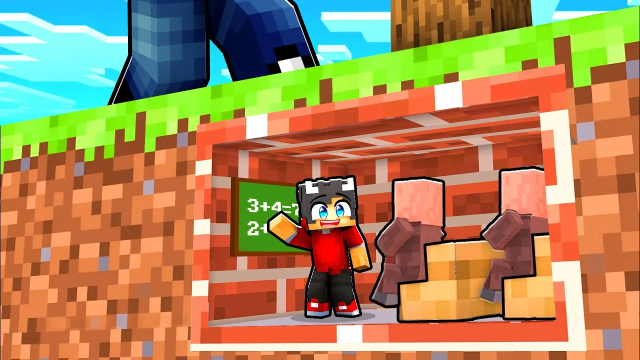 Jeg Bygger En Hemmelig MINI SKOLE I Minecraft!