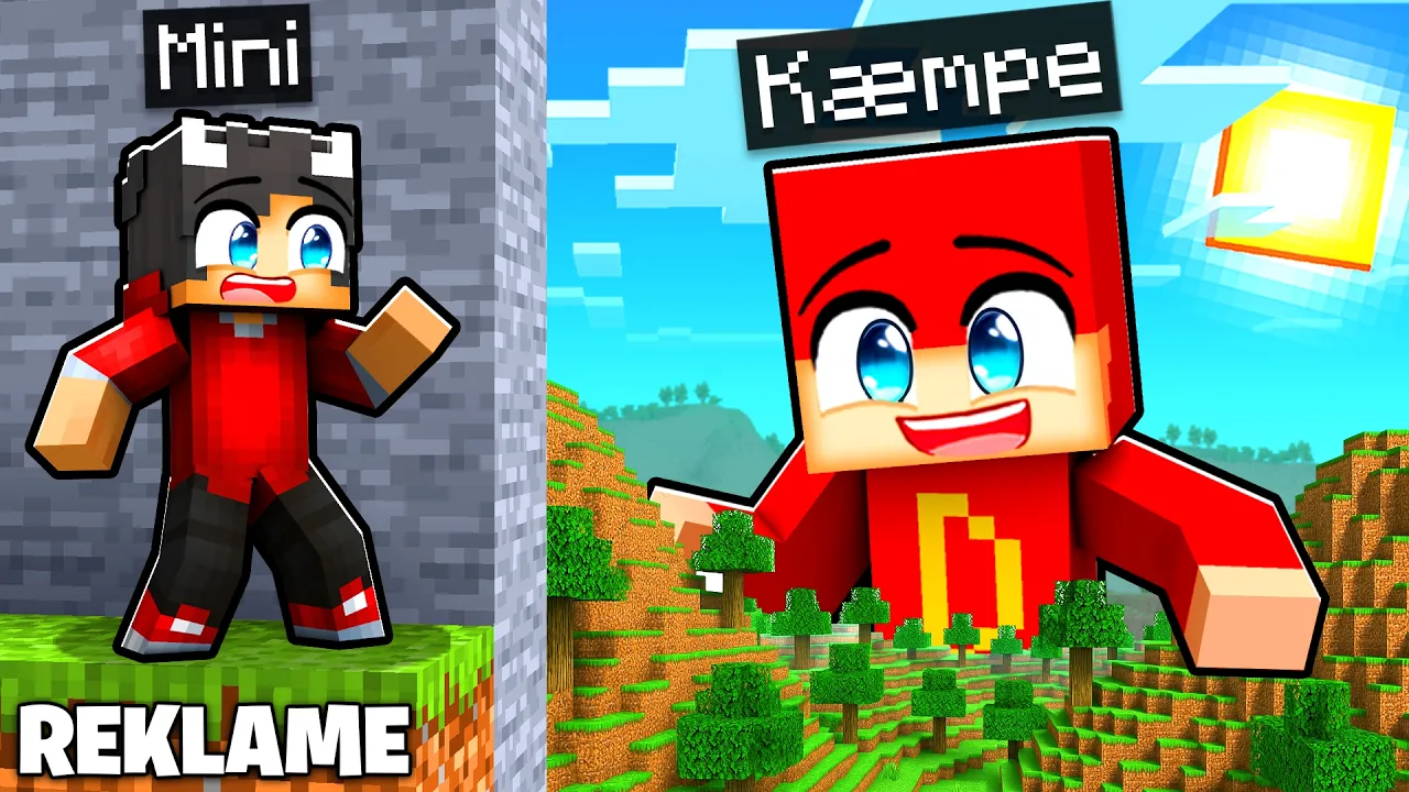Mini Vs KÆMPE Gemmeleg I Minecraft