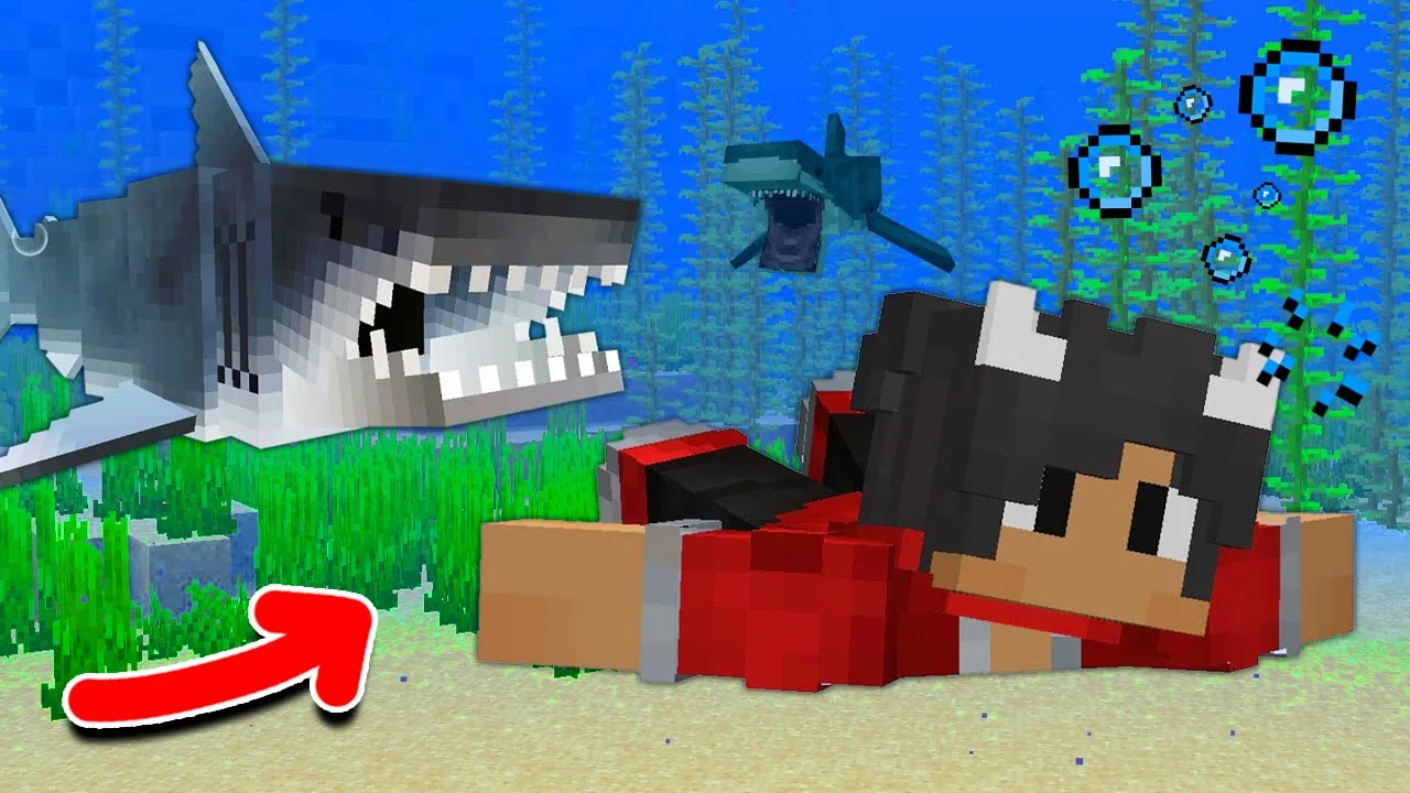 Kan Jeg Overleve Imod FARLIGE HAJER I Minecraft?