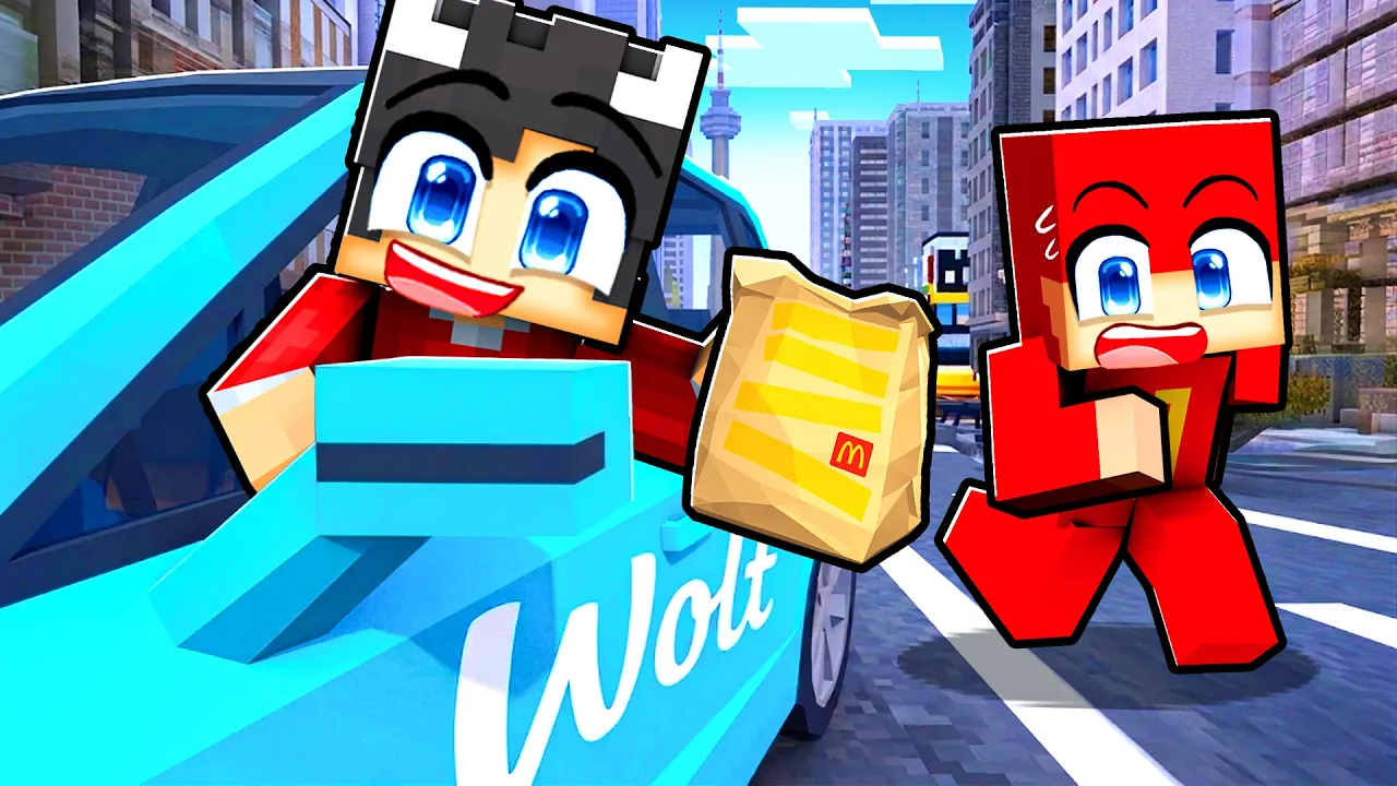 Jeg Arbejder Som WOLT Bud I Minecraft!