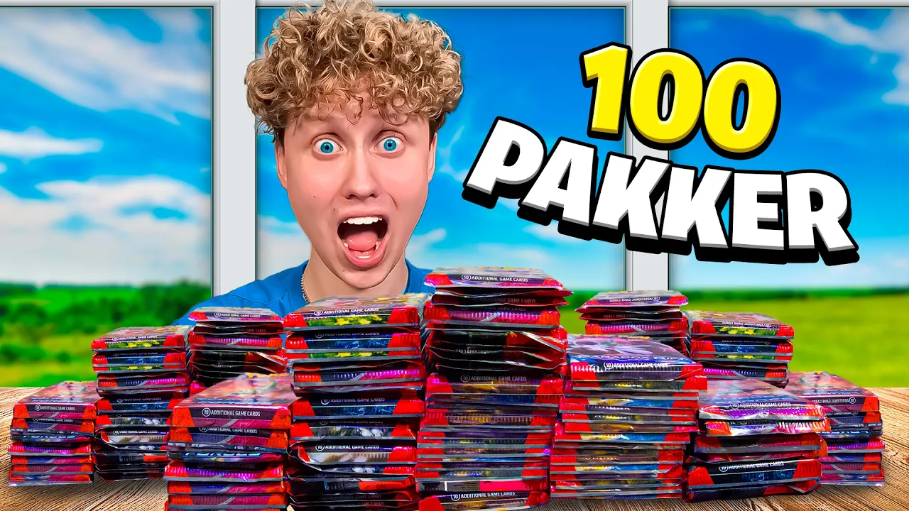 Jeg Åbner 100 Pakker Pokémon Kort!