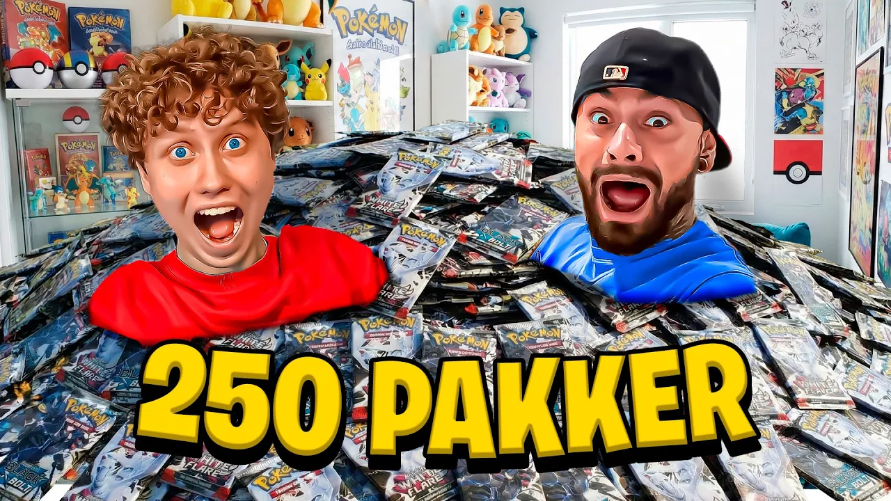 Vi Åbner 250 Pakker Pokémon Kort I En Video!