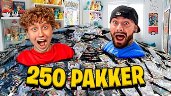 Vi Åbner 250 Pakker Pokémon Kort I En Video!