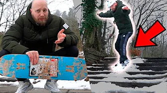 Tager Kæmpe Trappe På Skateboard UDEN HJUL