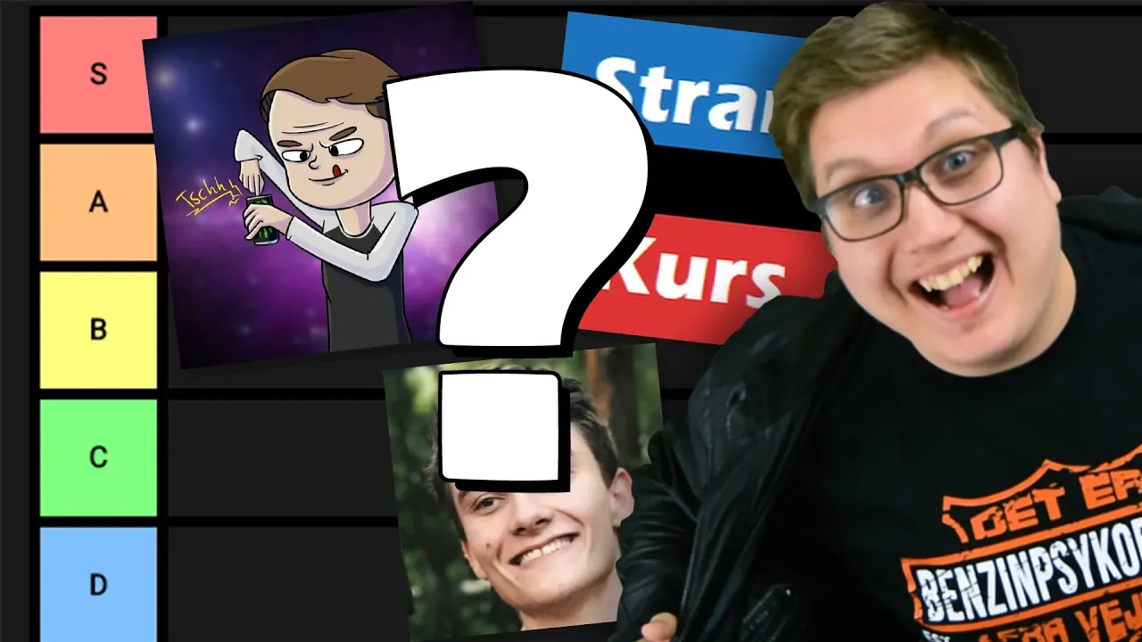 Ranker DANSKE Yotubere (Tier List) | Son-Michael