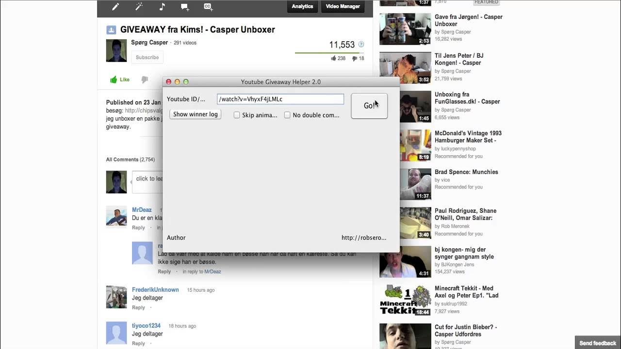 Kims Giveaway Vinder! - Casper Vlogger