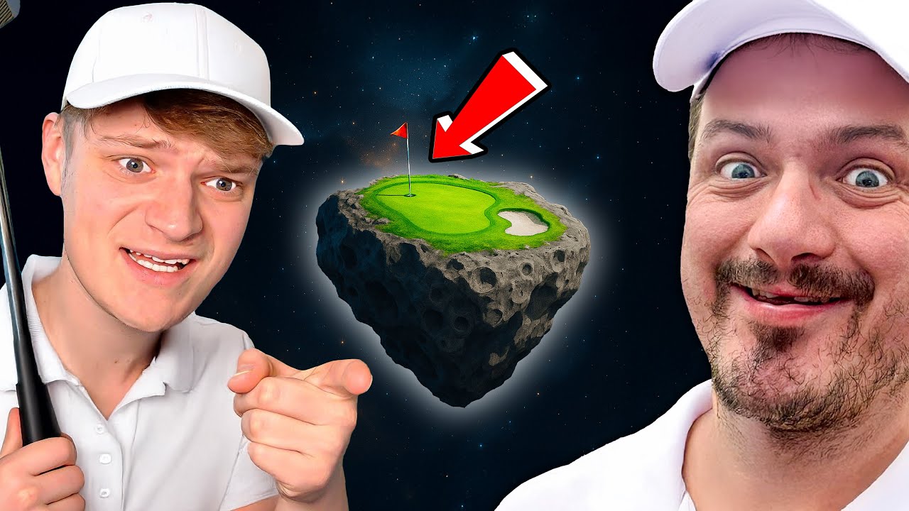 Cap og jeg prøver hjemmelavet mini-golf baner