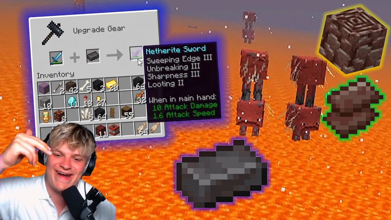 MINE FØRSTE NETHERITE TOOLS - Minecraft: ep 69