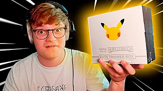Åbner en Pokemon *Celebrations Elite Trainer Box*