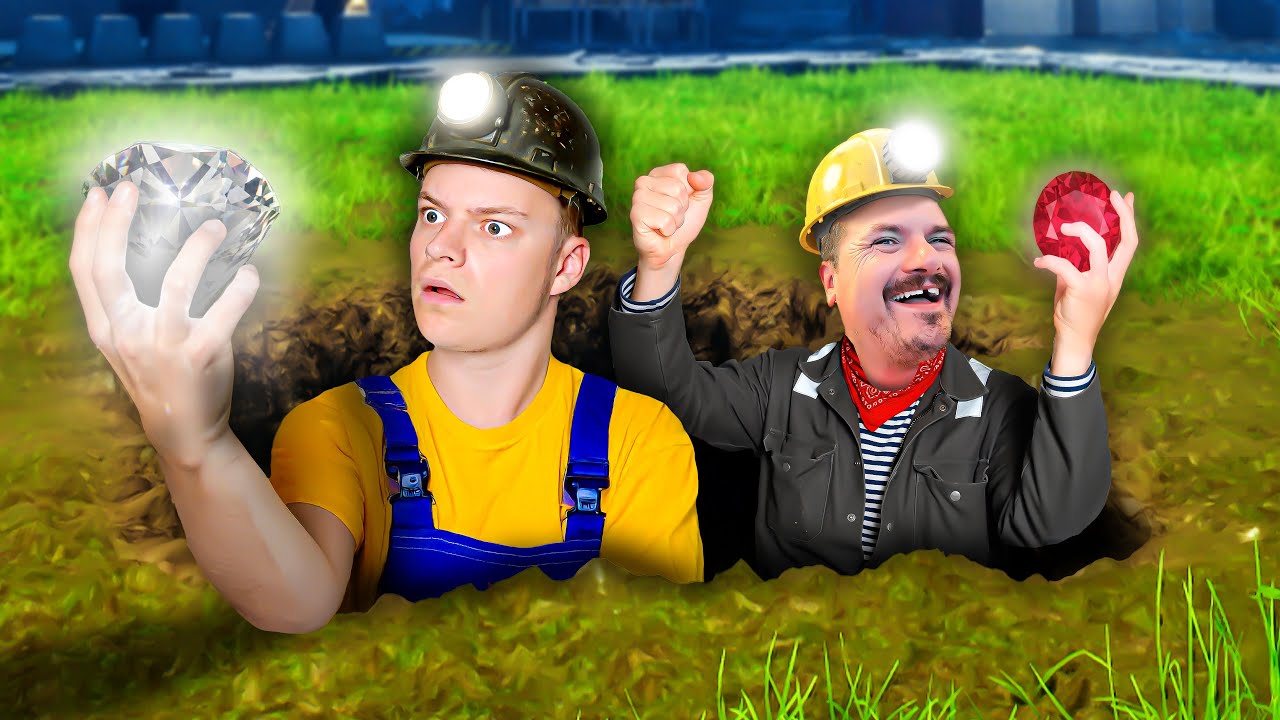 Cap og jeg graver efter DIAMANTER