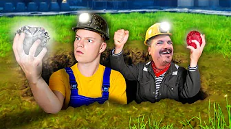 Cap og jeg graver efter DIAMANTER