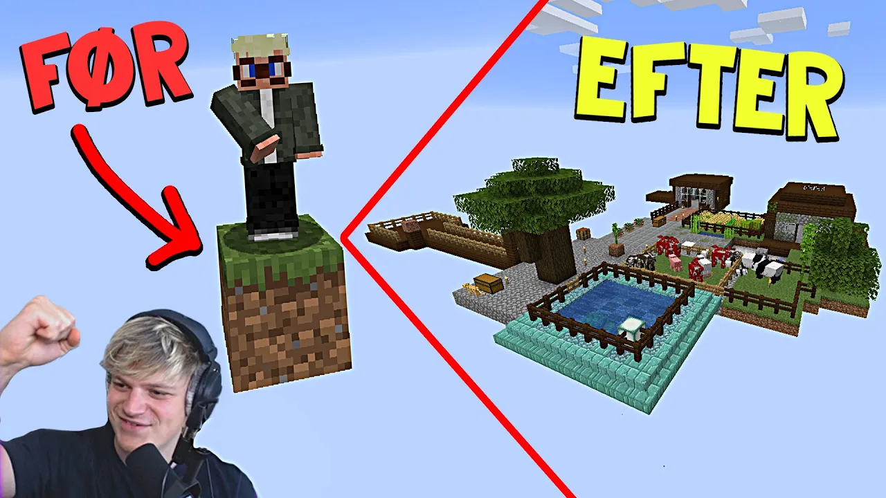 HER ER BLEVET MEGA FEDT! - Minecraft, men med 1 block: ep 3