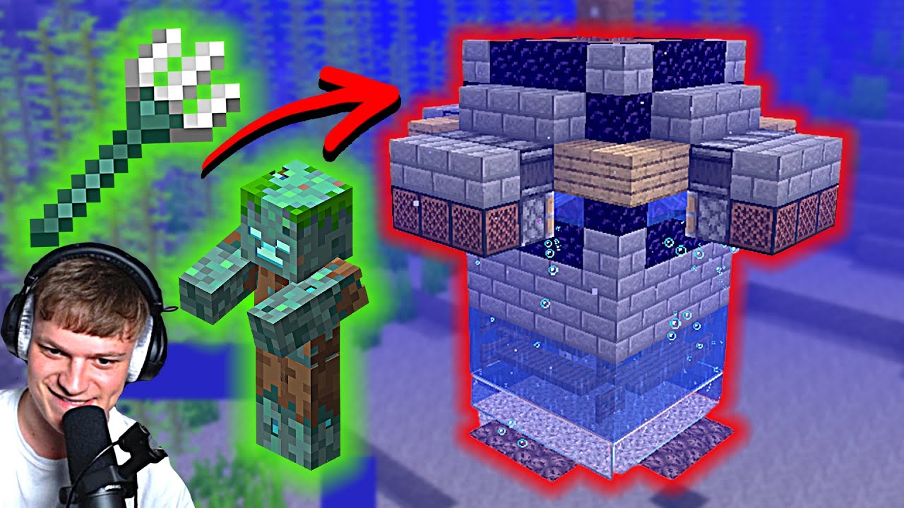 LAVER EN TRIDENT FARM - Minecraft: ep 81