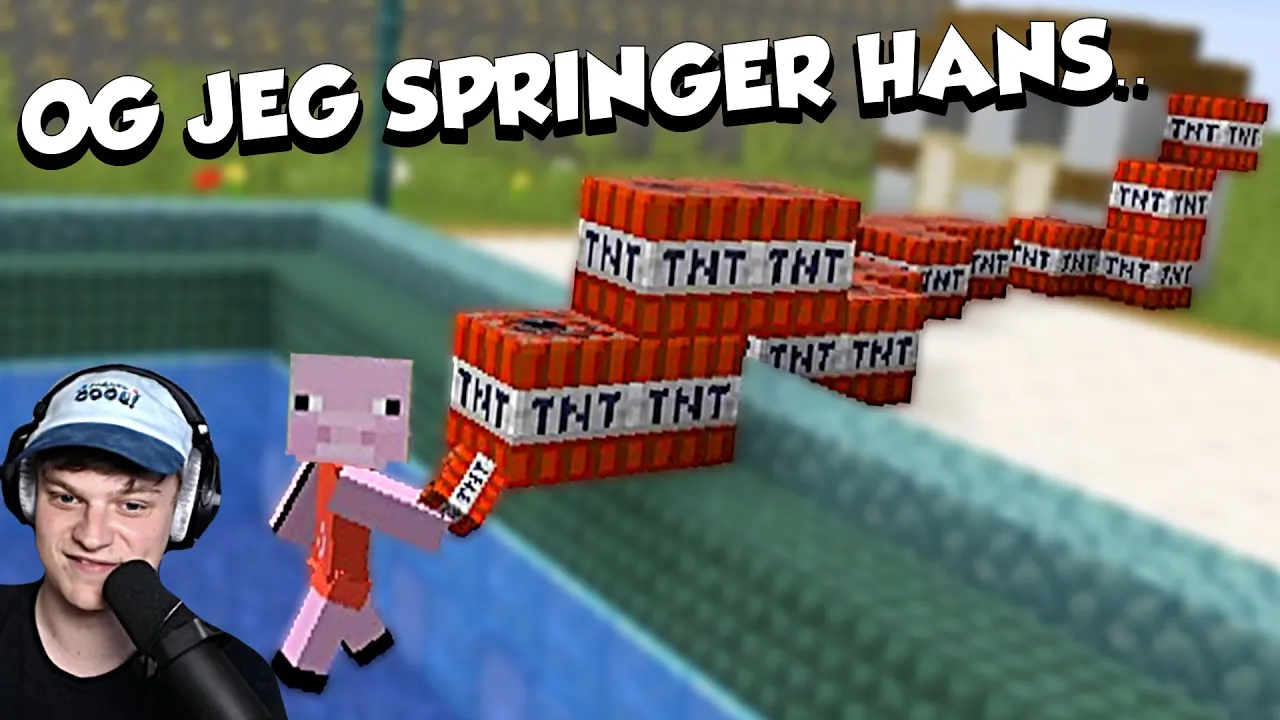 Morten springer min svømmepark i luften..