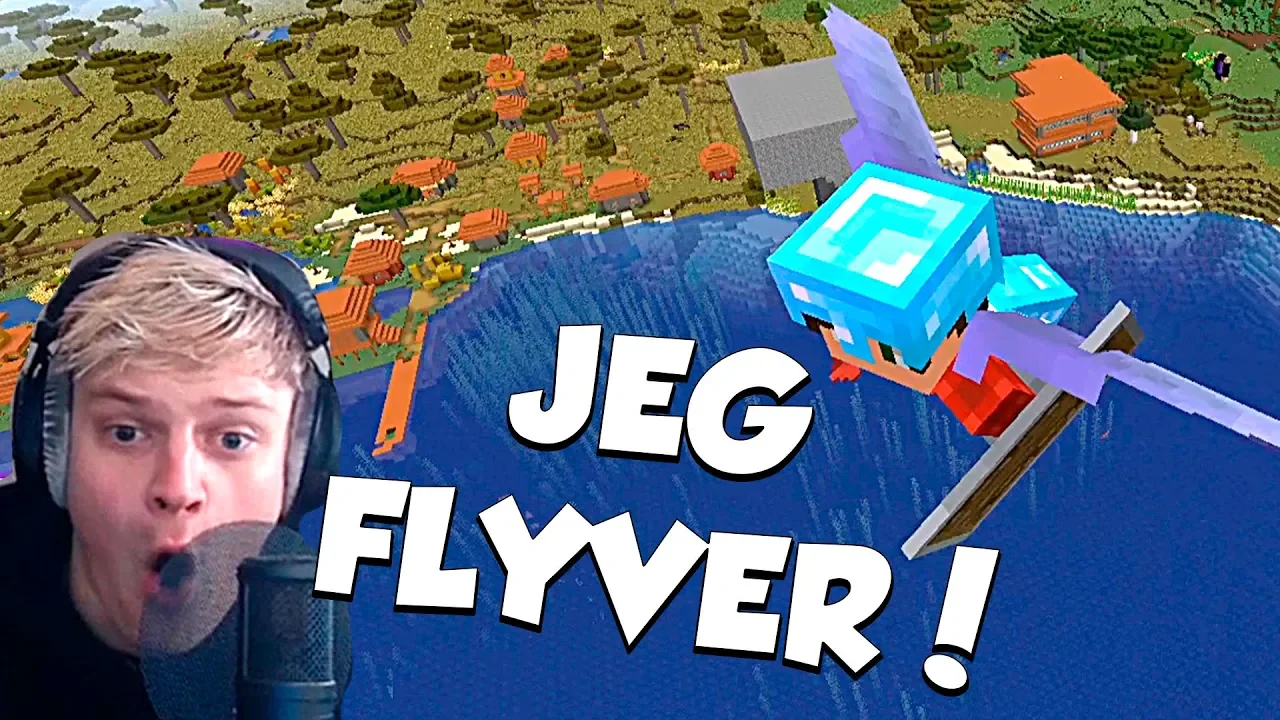 FLYVER FOR FØRSTE GANG I MINECRAFT! - Minecraft Ep: 21