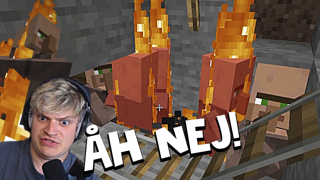 MINE VILLAGERS BRÆNDER! - Minecraft: ep 73