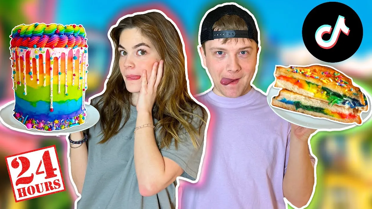 VI SPISER TIKTOK MAD I 24 TIMER