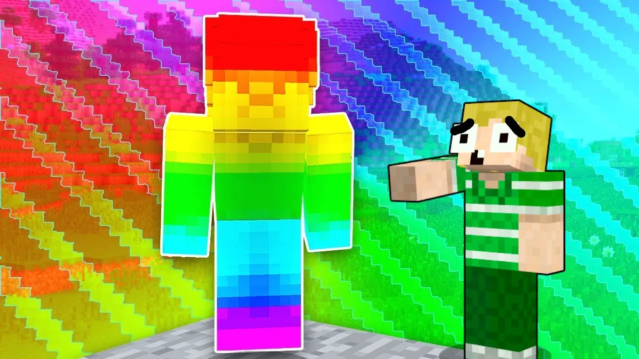Jeg Fanger RAINBOW STEVE I Minecraft!!