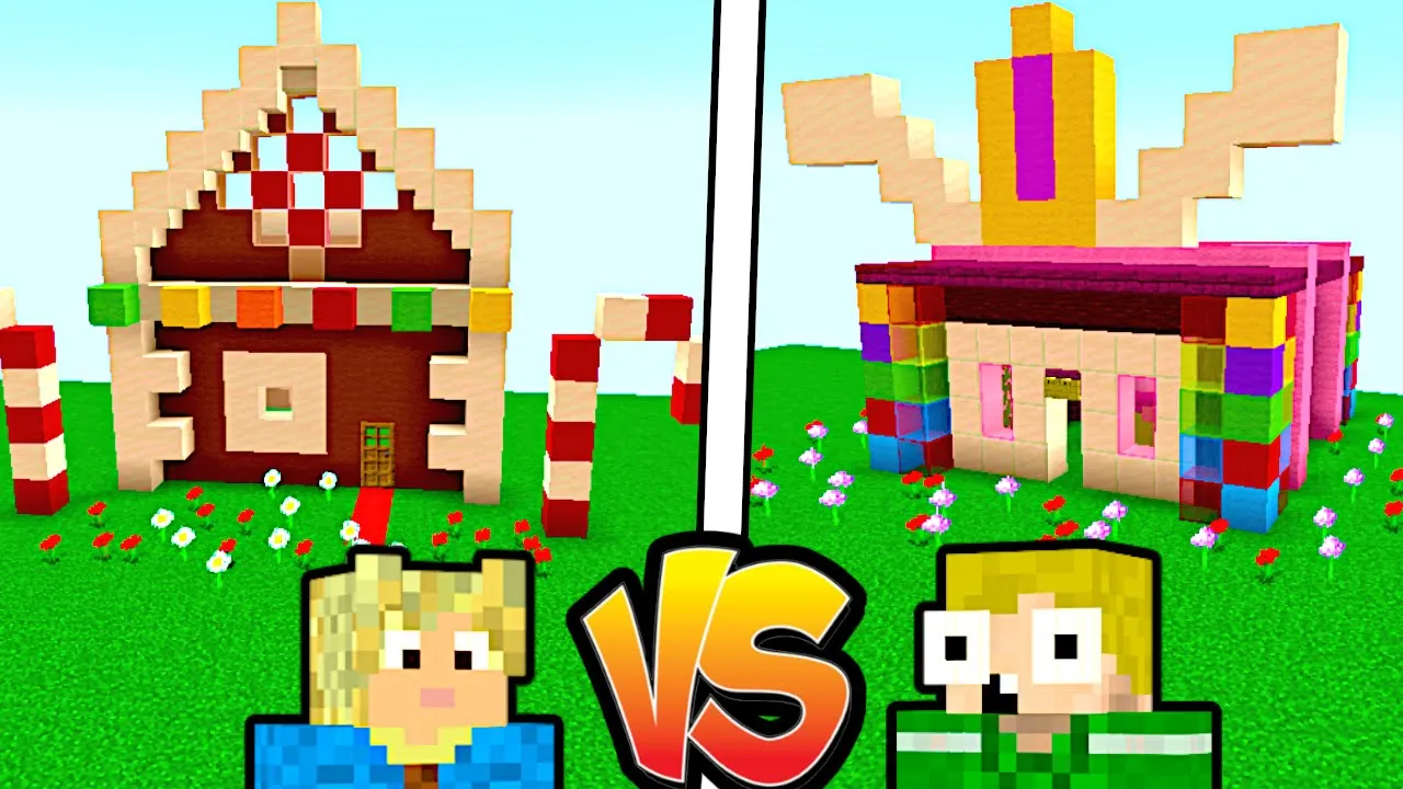 Hvem kan bygge den flotteste SLIKBUTIK I Minecraft?!