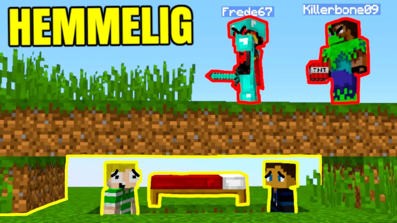 VI BYGGER EN HEMMELIG BASE I BEDWARS! - Med JudexGaming