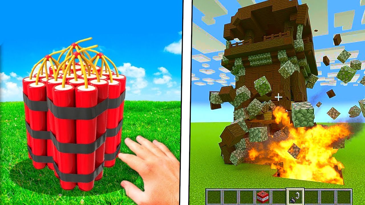 Jeg Sprænger REALISTISK TNT I Minecraft!!