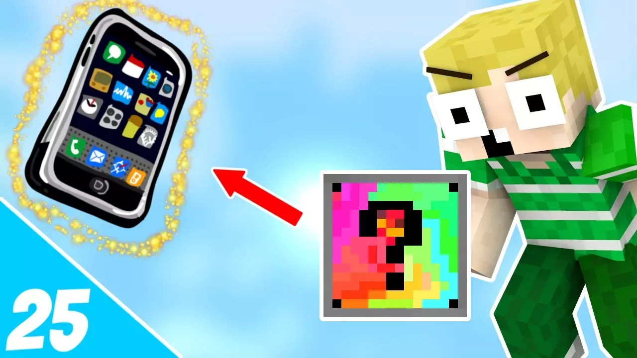 Dansk Minecraft - LuckyBlock Verden #25: EN IPHONE I MINECRAFT!!