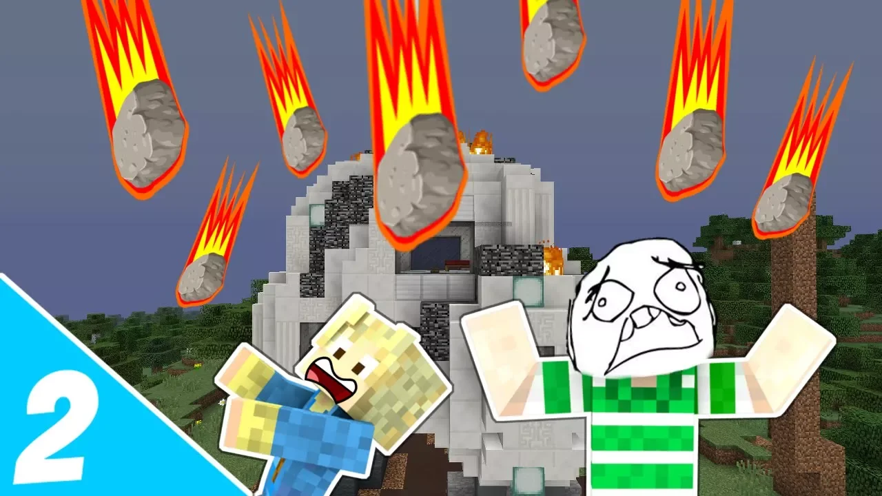 Dansk Minecraft - Måne Ekspeditionen #2: REGNER MED METEORER!!