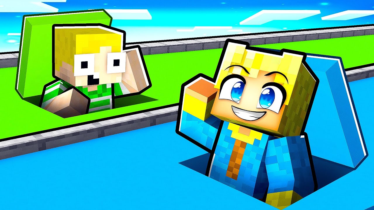 BLÅ VS GRØN BUNKER i Minecraft?!