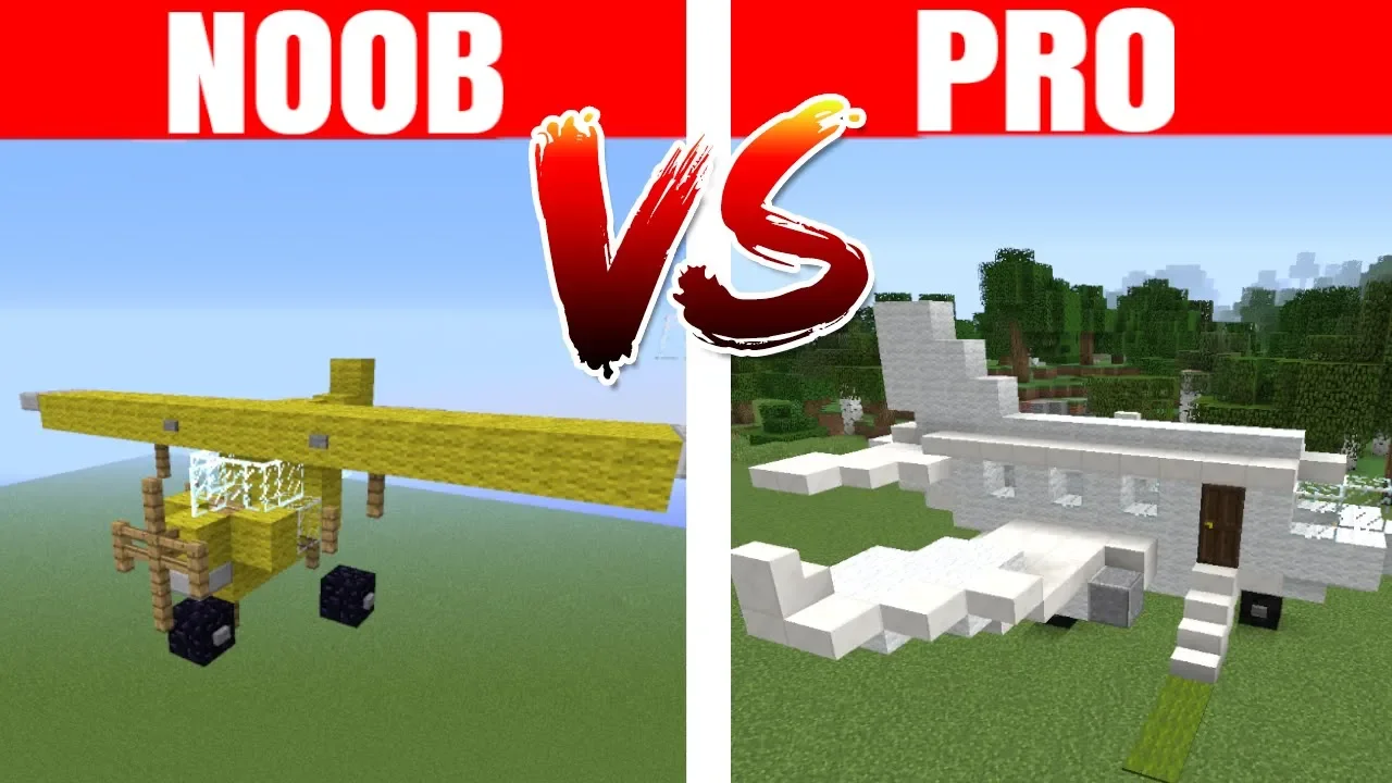 NOOB vs PRO :: FLYVE MASKINER!! - Dansk Minecraft