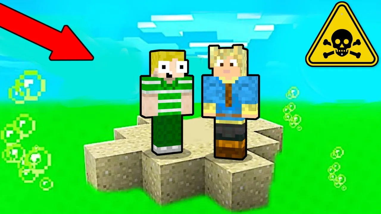 Vi Er Fanget På En GIFTIG Ø I Minecraft!!