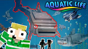 Dansk Minecraft - SVØMMER MED GIGA HAJER!!