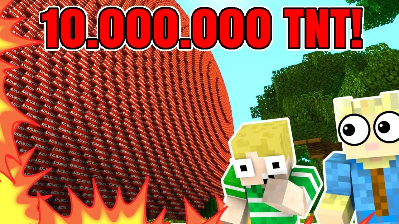 VI OVERLEVER 10,000,000 TNT!! - Dansk Minecraft