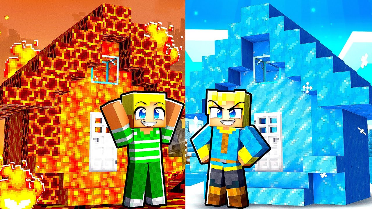 KOLD VS VARM BASE I MINECRAFT!!