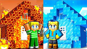 KOLD VS VARM BASE I MINECRAFT!!