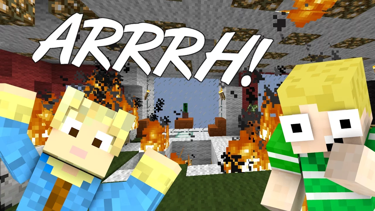 Dansk Minecraft - HOTEL BRÆND CHALLENGE!