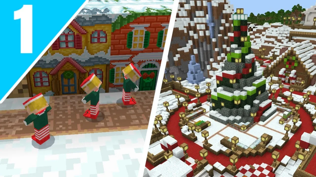 Dansk Minecraft - Julemandens By #01: DE MINDSTE NISSER!!