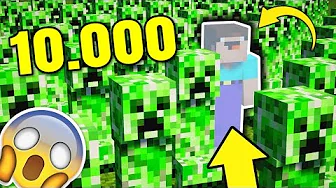 10,000 CREEPERS VS NOOB!! - Dansk Minecraft