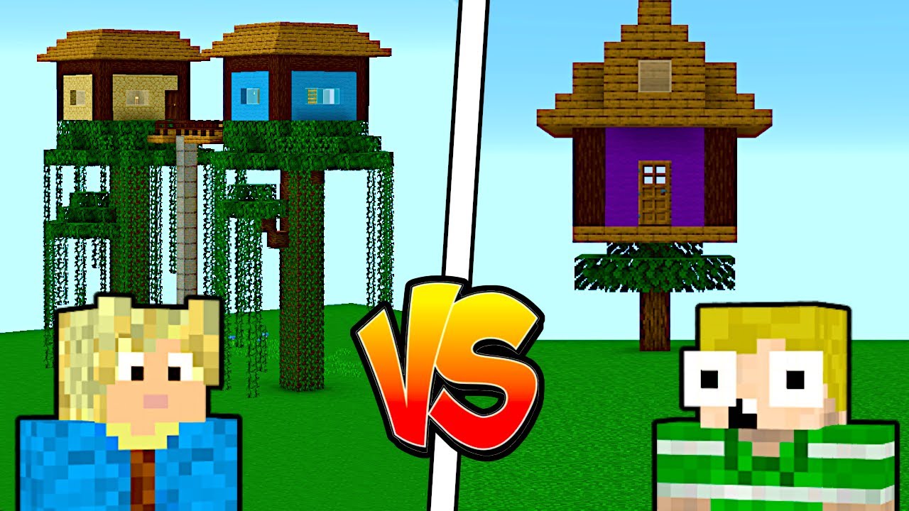 Hvem kan bygge det flotteste TRÆHUS I Minecraft?!