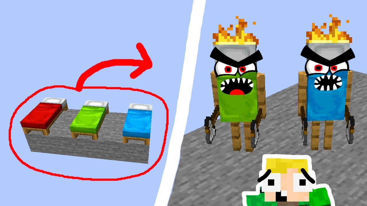 LEVENDE SENGE DER ANGRIBER!! - Dansk Minecraft