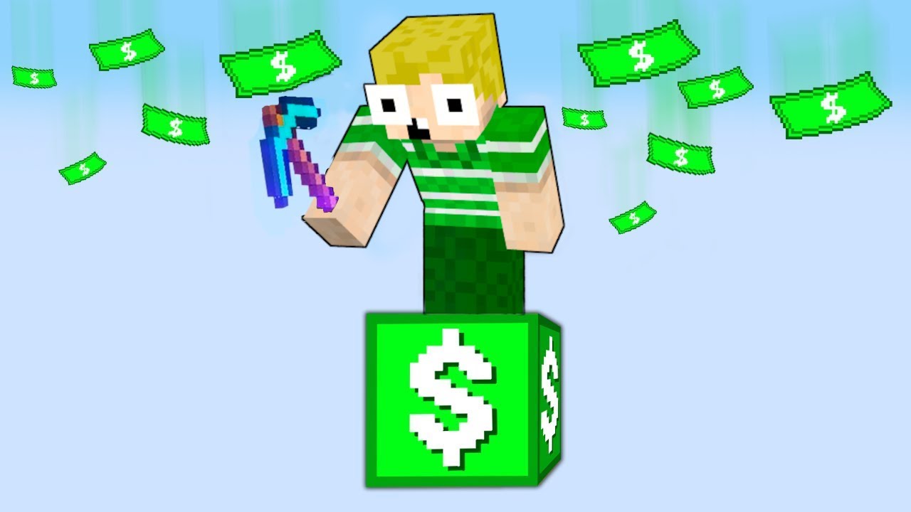 Overlever På 1 PENGE BLOCK I Minecraft!!