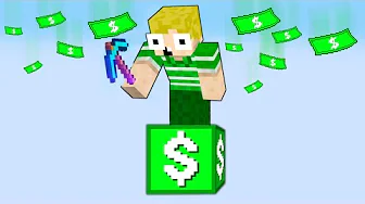 Overlever På 1 PENGE BLOCK I Minecraft!!