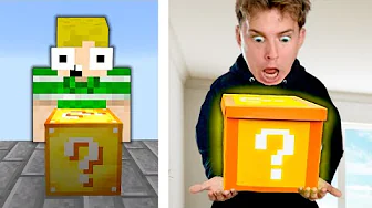 Jeg Åbner Minecraft Lucky Blocks I Virkeligheden!