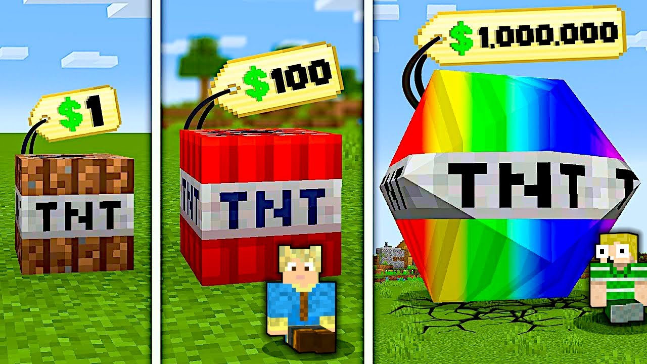 $1 VS $1.000.000 TNT I Minecraft!!