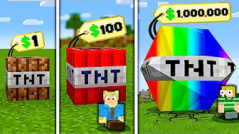 $1 VS $1.000.000 TNT I Minecraft!!