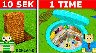 10 Sek vs 1 TIME Bunker Byggekonkurrence I Minecraft!?