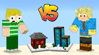 😲Hvem kan bygge det flotteste MINI HUS i Minecraft?!😲